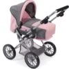 CHIC 2000 Kombi-Puppenwagen LENI, Melange Grau-rosa