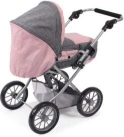 CHIC 2000 Kombi-Puppenwagen LENI, Melange Grau-rosa -Spielzeugladen 13015548 03