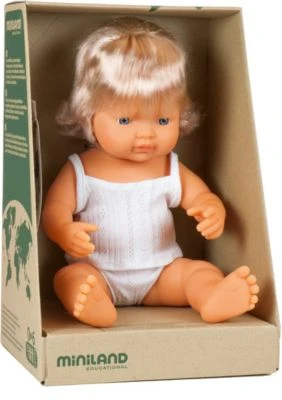 Miniland Babypuppe Mädchen, Blond, 38 Cm 2 Miniland Babypuppe Mädchen, Blond, 38 Cm – Bild 2