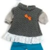 Miniland Puppenbekleidungs Set Girl, 4-tlg. Grau 38 Cm