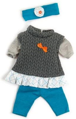 Miniland Puppenbekleidungs Set Girl, 4-tlg. Grau 38 Cm 1 Miniland Puppenbekleidungs Set Girl, 4-tlg. Grau 38 Cm