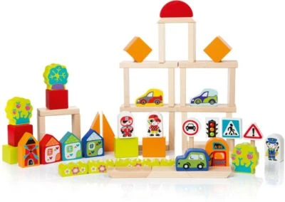 Holzblöcke Set Verkehr 3 Holzblöcke Set Verkehr – Bild 3