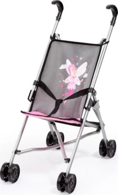 BAYER Puppen-Buggy, Rosa/grau