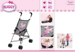BAYER Puppen-Buggy, Rosa/grau -Spielzeugladen 13545867 05