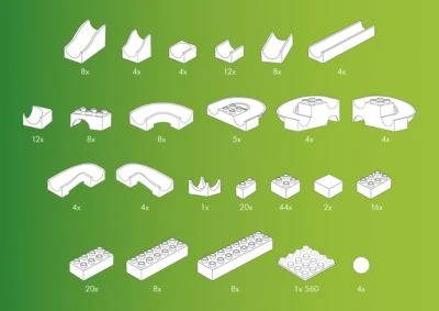 Hubelino Kugelbahn: 213- Teiliger Maxi Baukasten 5 Hubelino Kugelbahn: 213- Teiliger Maxi Baukasten – Bild 5