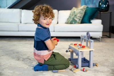 EverEarth Werkbank Mit Zubehör, Pastell 2 EverEarth Werkbank Mit Zubehör, Pastell – Bild 2