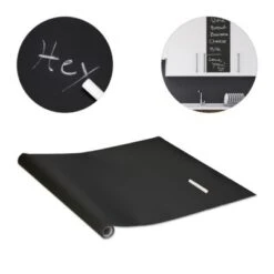 Relaxdays Tafelfolie Selbstklebend Schwarz