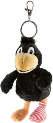 Heunec Plüsch-Anhänger Rabe Socke, 10 Cm