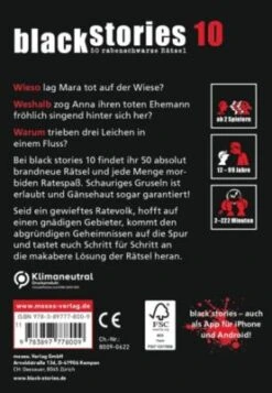 Moses. Verlag Black Stories (Spiel). Nr.10 7 Moses. Verlag Black Stories (Spiel). Nr.10 -Spielzeugladen 16095733 04