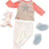 Our Generation Schalfanzug Mit Einhorn Für 46cm Puppen
