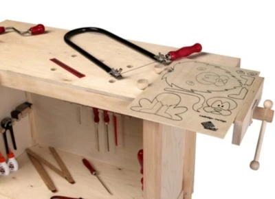 Pebaro Kinderwerkbank Aus Holz, Höhenverstellbar 3 Pebaro Kinderwerkbank Aus Holz, Höhenverstellbar – Bild 3