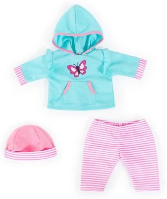 BAYER Kleider Für Puppen 33-38 Cm: 3-tlg. Set - Hose, Oberteil, Mütze, Türkis/rosa 2 BAYER Kleider Für Puppen 33-38 Cm: 3-tlg. Set - Hose, Oberteil, Mütze, Türkis/rosa – Bild 2