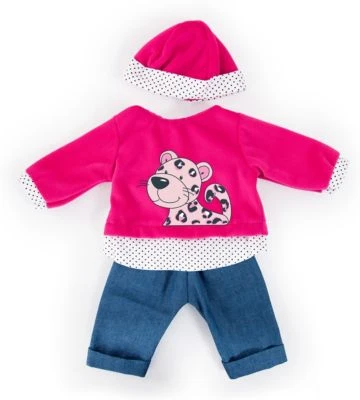 BAYER Kleider Für Puppen 33-38 Cm: 3-tlg. Set - Hose, Oberteil, Mütze, Blau/pink 2 BAYER Kleider Für Puppen 33-38 Cm: 3-tlg. Set - Hose, Oberteil, Mütze, Blau/pink – Bild 2