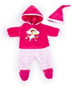 BAYER Kleider Für Puppen 33-38 Cm: 3-tlg. Set - Hose, Oberteil, Mütze, Pink/weiß -Spielzeugladen 16933550 03