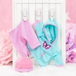 BAYER Kleider Für Puppen 40-46 Cm: 3-tlg. - Hose, Oberteil, Mütze, Türkis/rosa 7 BAYER Kleider Für Puppen 40-46 Cm: 3-tlg. - Hose, Oberteil, Mütze, Türkis/rosa -Spielzeugladen 16933626 04