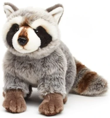 UNI-TOYS® Waschbär, Sitzend - 25 Cm (Länge) - Plüsch-Bär, Waldtier - Plüschtier Kuscheltiere 4 UNI-TOYS® Waschbär, Sitzend - 25 Cm (Länge) - Plüsch-Bär, Waldtier - Plüschtier Kuscheltiere – Bild 4