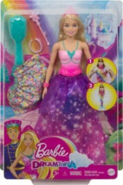 Barbie Dreamtopia 2-in-1 Prinzessin & Meerjungfrau Puppe, Anziehpuppe -Spielzeugladen 18515239 05