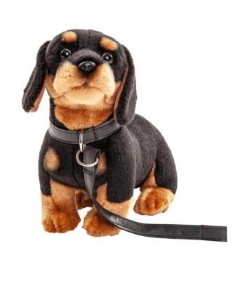 UNI-TOYS® Dackel Schwarz, Mit Leine - 27 Cm (Länge) - Plüsch-Hund - Plüschtier Kuscheltiere 2 UNI-TOYS® Dackel Schwarz, Mit Leine - 27 Cm (Länge) - Plüsch-Hund - Plüschtier Kuscheltiere – Bild 2