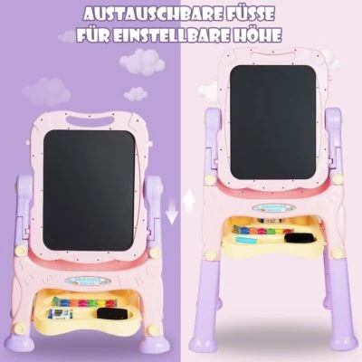 COSTWAY® Kindertafel Staffelei Standtafel Höhenverstellbar 4 COSTWAY® Kindertafel Staffelei Standtafel Höhenverstellbar – Bild 4