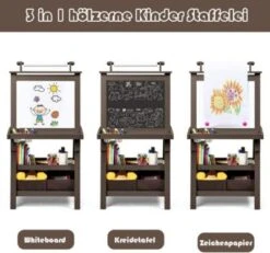 COSTWAY® Kindertafel Holztafel Mit Aufbewahrungsboxen 8 COSTWAY® Kindertafel Holztafel Mit Aufbewahrungsboxen -Spielzeugladen 21652971 04