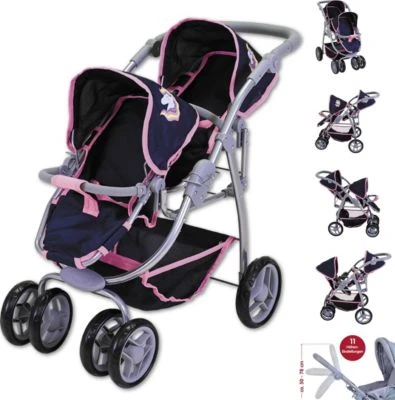 KNORRTOYS.COM Zwillingspuppenwagen Milo - "Magic Unicorn" 1 KNORRTOYS.COM Zwillingspuppenwagen Milo - "Magic Unicorn"