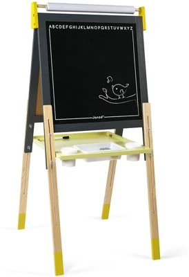 Janod Magnet- Und Kreidetafel Mit Zubehör, Gelb/grau 2 Janod Magnet- Und Kreidetafel Mit Zubehör, Gelb/grau – Bild 2