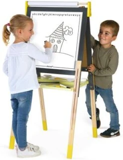 Janod Magnet- Und Kreidetafel Mit Zubehör, Gelb/grau 11 Janod Magnet- Und Kreidetafel Mit Zubehör, Gelb/grau -Spielzeugladen 21706406 06