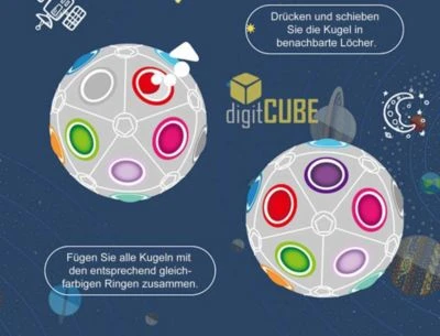 DigitCUBE Magic Ball XL Buntes Geschicklichkeitsspiel Mit 19 Kugeln 5 DigitCUBE Magic Ball XL Buntes Geschicklichkeitsspiel Mit 19 Kugeln – Bild 5