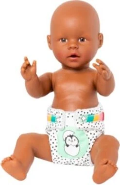 Heless Puppen-Stoffwindeln "Pinguin Pünktchen", 2 Stück, Gr. 28-35 Cm -Spielzeugladen 22306605 04