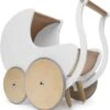 Kinderfeets Retro Puppenwagen Aus Holz, Weiß