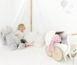 Kinderfeets Retro Puppenwagen Aus Holz, Weiß 9 Kinderfeets Retro Puppenwagen Aus Holz, Weiß -Spielzeugladen 22311639 05