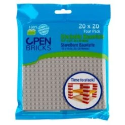 Stapelbare Bauplatte (16 X 16 Cm, 20 X 20 Noppen), Hellgrau, 4er-Pack 5 Stapelbare Bauplatte (16 X 16 Cm, 20 X 20 Noppen), Hellgrau, 4er-Pack -Spielzeugladen 22782685 03