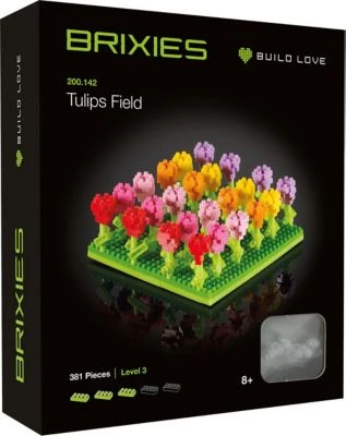 BRIXIES 3D-Bausatz Tulpenfeld, 385 Ministeine, Inkl. Aufbauanleitung, Geschenkbox 1 BRIXIES 3D-Bausatz Tulpenfeld, 385 Ministeine, Inkl. Aufbauanleitung, Geschenkbox