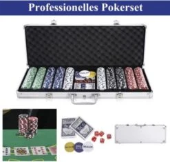 COSTWAY® Pokerset Mit 500 Laser-Chips 6 COSTWAY® Pokerset Mit 500 Laser-Chips -Spielzeugladen 22983131 03