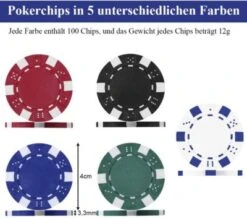 COSTWAY® Pokerset Mit 500 Laser-Chips 7 COSTWAY® Pokerset Mit 500 Laser-Chips -Spielzeugladen 22983131 04