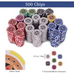 COSTWAY® Pokerset 500 Laser-Chips -Spielzeugladen 22983170 04