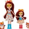Enchantimals Felicity Fox Und Kleine Schwester (ca. 15 Cm Und Ca. 10 Cm) Und 2 Tierfiguren