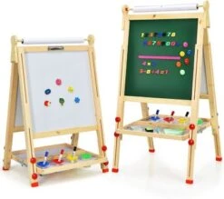 COSTWAY® Tafel Whiteboard & Kreidetafel & Zeichenpapier