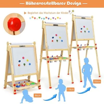 COSTWAY® Tafel Whiteboard & Kreidetafel & Zeichenpapier 5 COSTWAY® Tafel Whiteboard & Kreidetafel & Zeichenpapier – Bild 5