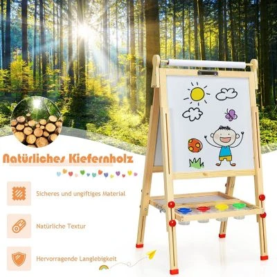 COSTWAY® Tafel Whiteboard & Kreidetafel & Zeichenpapier 6 COSTWAY® Tafel Whiteboard & Kreidetafel & Zeichenpapier – Bild 6