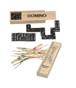 Woodyland Holzspielzeug Spielset Domino Und Mikado