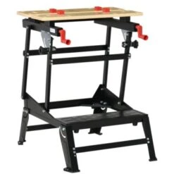 HOMCOM Werkbank Faltbares Design, Aufgedrucktes Lineal, 4 Verstellbare Drehzapfen Und 2 Kurbelarme 8 HOMCOM Werkbank Faltbares Design, Aufgedrucktes Lineal, 4 Verstellbare Drehzapfen Und 2 Kurbelarme -Spielzeugladen 23695064 03