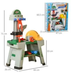 HOMCOM Kinder Werkbank Set Mit 37 Zubehörteilen 10 HOMCOM Kinder Werkbank Set Mit 37 Zubehörteilen -Spielzeugladen 23785533 05