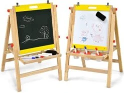 COSTWAY® Standtafel Höhenverstellbar Doppelseitig Mit Viel Zubehör