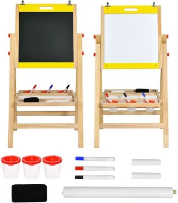 COSTWAY® Standtafel Höhenverstellbar Doppelseitig Mit Viel Zubehör 2 COSTWAY® Standtafel Höhenverstellbar Doppelseitig Mit Viel Zubehör – Bild 2