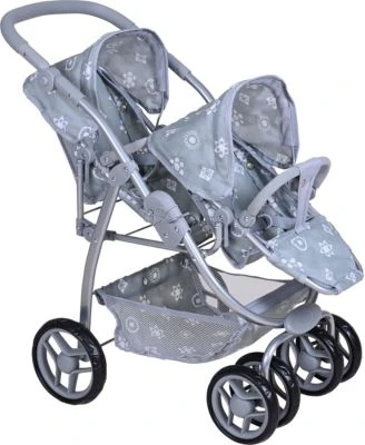 KNORRTOYS.COM Zwillingspuppenwagen Milo - Royal Grey 2 KNORRTOYS.COM Zwillingspuppenwagen Milo - Royal Grey – Bild 2