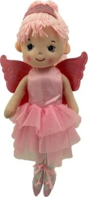 Sweety-Toys 13289 Stoffpuppe Ballerina Mit Rosa Kleid Und Krone, 50 Cm