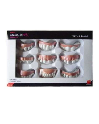 Smiffys™ Gebisse 9 Stück Kinder-Make-up 1 Smiffys™ Gebisse 9 Stück Kinder-Make-up