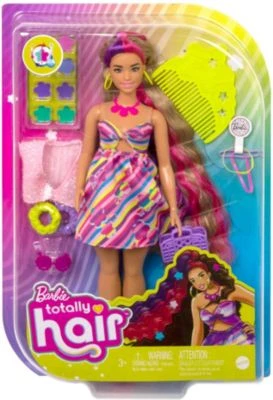 Barbie Totally Hair Puppe (blond/pinke Haare) Inkl. Styling-Zubehör 6 Barbie Totally Hair Puppe (blond/pinke Haare) Inkl. Styling-Zubehör – Bild 6