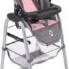 CHIC 2000 Puppen-Hochstuhl, Melange Grau-rosa